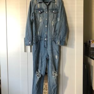 FashionNova Denim Jumpsuit
